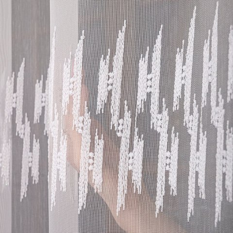 Firanka haftowana ze wzorem pasowym, wysokość 280cm, kolor 001 biały 127304/768/001/000280/1 Firanka haftowana ze wzorem pasowym, wysokość 280cm, kolor 001 biały 127304/768/001/000280/1