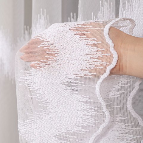 Firanka haftowana ze wzorem pasowym, wysokość 280cm, kolor 001 biały 127391/885/001/000280/1 Firanka haftowana ze wzorem pasowym, wysokość 280cm, kolor 001 biały 127391/885/001/000280/1