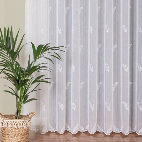 Firanka haftowana ze wzorem po całości, wysokość 290cm, kolor 001 biały 055782/ELI/001/000290/1 Firanka haftowana ze wzorem po całości, wysokość 290cm, kolor 001 biały 055782/ELI/001/000290/1