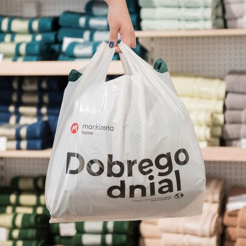 Reklamówka MARKIZETA Dobrego Dnia; szerokość 40cm x wysokość 60cm x zakładka boczna 20cm; grubość folii 55my REKLAM/REC/055/0400 Reklamówka MARKIZETA Dobrego Dnia; szerokość 40cm x wysokość 60cm x zakładka boczna 20cm; grubość folii 55my REKLAM/REC/055/0400