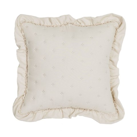 WERONA Poszewka dekoracyjna z falbaną w kropki, 40x40cm, kolor 608 ecru WERONA/POP/608/040040/1 WERONA Poszewka dekoracyjna z falbaną w kropki, 40x40cm, kolor 608 ecru WERONA/POP/608/040040/1