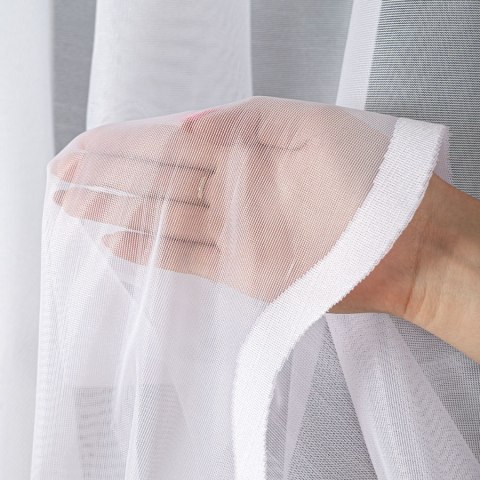 ELZA Firanka żakardowa gotowa, szerokość 300 x wysokość 160cm, kolor 001 biały 023456/FBP/001/300160/1
