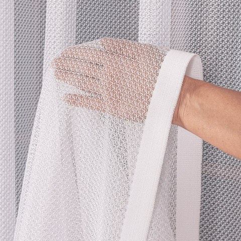 Firanka żakardowa ze wzorem po całości, wysokość 250cm, kolor 001 biały 107304/000/001/000250/1