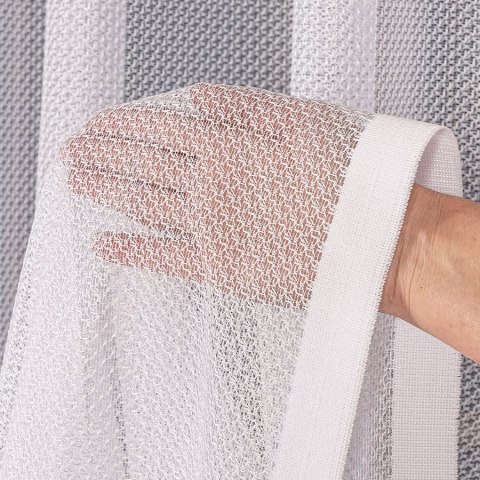 Firanka żakardowa ze wzorem po całości, wysokość 250cm, kolor 001 biały 107304/000/001/000250/1
