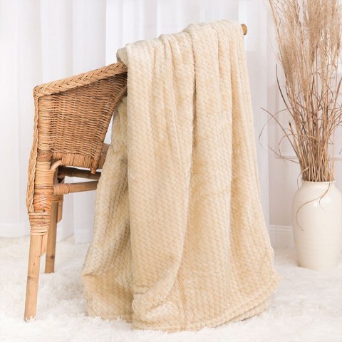 LUGO Koc dekoracyjny, rozmiar 200x220cm, kolor 002 beżowy LUGO00/KOD/002/200220/1 LUGO Koc dekoracyjny, rozmiar 200x220cm, kolor 002 beżowy LUGO00/KOD/002/200220/1