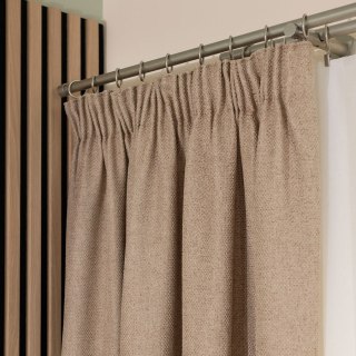 MOLLY Zasłona gotowa na taśmie, szerokość 140cm x wysokość 250cm, kolor 001 kawowy 651350/ZGT/001/140250/1