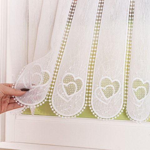 Zazdrostka haftowana panelowa na batyście, wysokość 30cm, kolor 001 biały 096272/388/001/000030/1 Zazdrostka haftowana panelowa na batyście, wysokość 30cm, kolor 001 biały 096272/388/001/000030/1