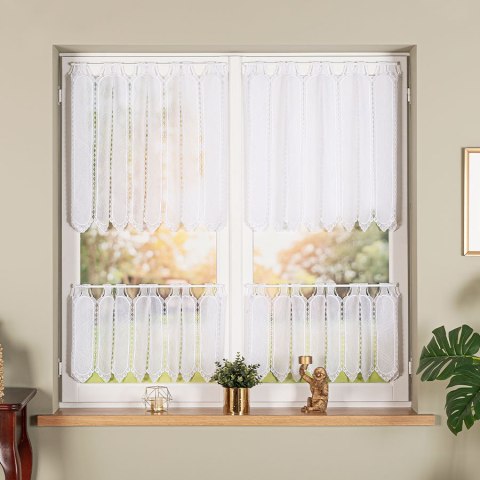 Zazdrostka haftowana panelowa na batyście, wysokość 70cm, kolor 001 biały 097651/388/001/000070/1 Zazdrostka haftowana panelowa na batyście, wysokość 70cm, kolor 001 biały 097651/388/001/000070/1