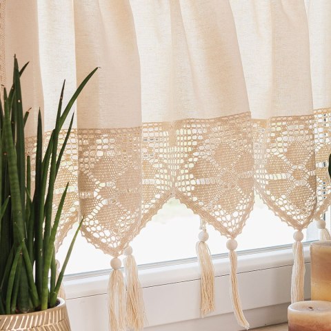 Zazdrostka z ażurem, wysokość 75cm, kolor 012 kremowy 912432/000/012/000075/1 Zazdrostka z ażurem, wysokość 75cm, kolor 012 kremowy 912432/000/012/000075/1