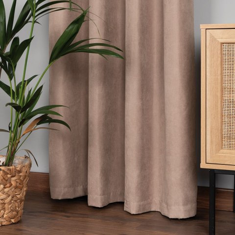 MILAS SOFT Zasłona gotowa na przelotkach, szerokość 140cm x wysokość 250cm, kolor 042 ciepły beż MILAS1/ZGP/042/140250/1