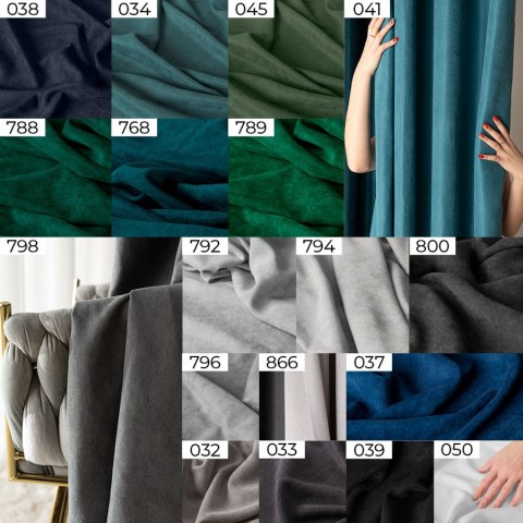 MILAS SOFT Zasłona gotowa na przelotkach, szerokość 140cm x wysokość 250cm, kolor 792 chłodny szary MILAS1/ZGP/792/140250/1
