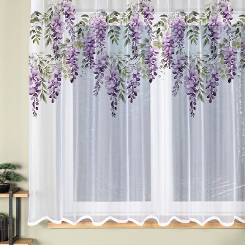WISTERIA Firanka żakardowa odpasowana na prosto, szerokość 300 x wysokość 160cm, kolor 001 biały D00309/FOP/001/000161/1 WISTERIA Firanka żakardowa odpasowana na prosto, szerokość 300 x wysokość 160cm, kolor 001 biały D00309/FOP/001/000161/1