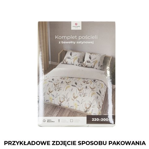 ZARIA Komplet pościeli z bawełny satynowej 160x200cm 100080/SAT/000/160200/1 ZARIA Komplet pościeli z bawełny satynowej 160x200cm 100080/SAT/000/160200/1