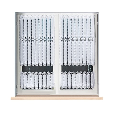 Zazdrostka z aplikacją, wysokość 30cm, kolor 001 biały 015590/000/001/000030/1 Zazdrostka z aplikacją, wysokość 30cm, kolor 001 biały 015590/000/001/000030/1