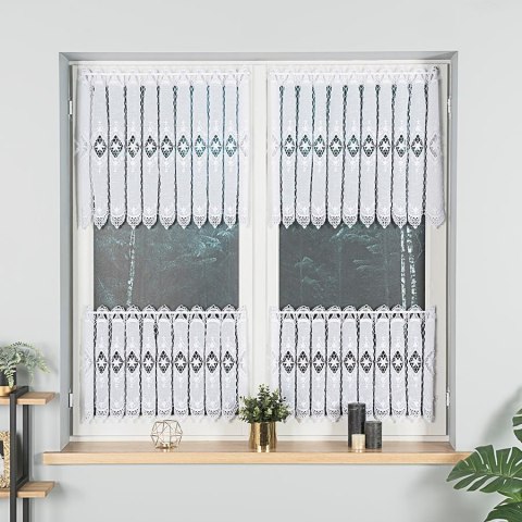 Zazdrostka z aplikacją, wysokość 60cm, kolor 001 biały 015590/000/001/000060/1 Zazdrostka z aplikacją, wysokość 60cm, kolor 001 biały 015590/000/001/000060/1