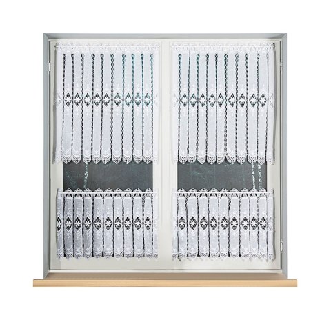 Zazdrostka z aplikacją, wysokość 60cm, kolor 001 biały 015590/000/001/000060/1 Zazdrostka z aplikacją, wysokość 60cm, kolor 001 biały 015590/000/001/000060/1