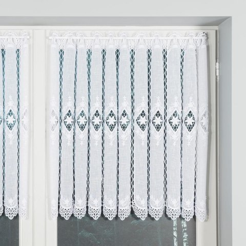 Zazdrostka z aplikacją, wysokość 75cm, kolor 001 biały 015590/000/001/000075/1 Zazdrostka z aplikacją, wysokość 75cm, kolor 001 biały 015590/000/001/000075/1