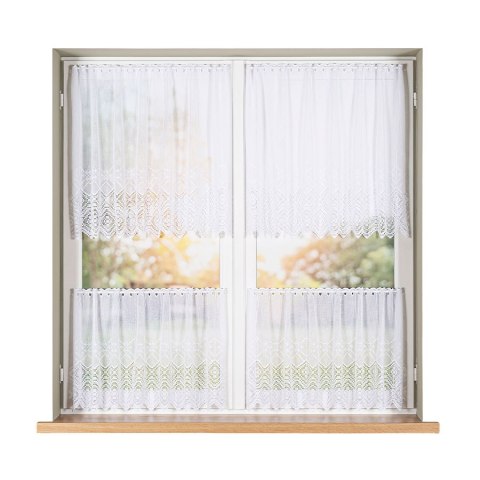 Zazdrostka haftowana na batyście, wysokość 70cm, kolor 001 biały 012873/420/001/000070/1 Zazdrostka haftowana na batyście, wysokość 70cm, kolor 001 biały 012873/420/001/000070/1