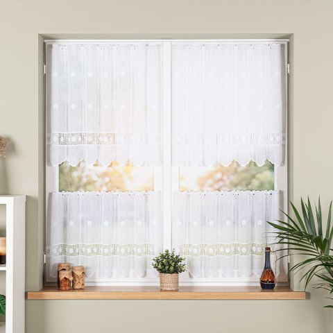Zazdrostka haftowana na batyście, wysokość 70cm, kolor 001 biały 027163/420/001/000070/1 Zazdrostka haftowana na batyście, wysokość 70cm, kolor 001 biały 027163/420/001/000070/1