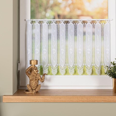 Zazdrostka haftowana panelowa na batyście, wysokość 40cm, kolor 001 biały 093003/388/001/000040/1 Zazdrostka haftowana panelowa na batyście, wysokość 40cm, kolor 001 biały 093003/388/001/000040/1