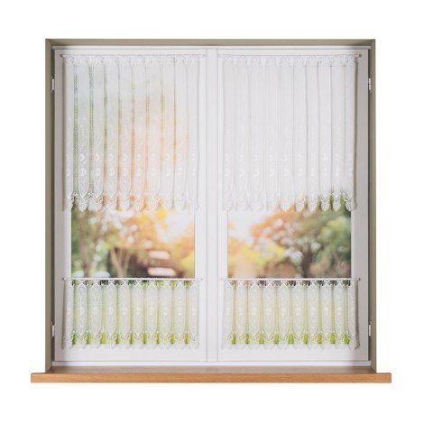 Zazdrostka haftowana panelowa na batyście, wysokość 40cm, kolor 001 biały 093003/388/001/000040/1 Zazdrostka haftowana panelowa na batyście, wysokość 40cm, kolor 001 biały 093003/388/001/000040/1