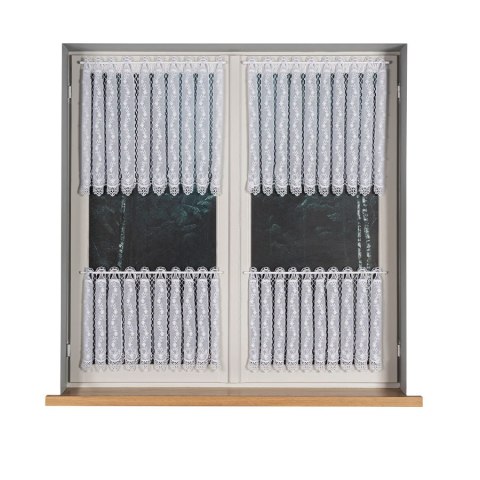 Zazdrostka haftowana panelowa na batyście, wysokość 75cm, kolor 001 biały 015589/420/001/000075/1 Zazdrostka haftowana panelowa na batyście, wysokość 75cm, kolor 001 biały 015589/420/001/000075/1