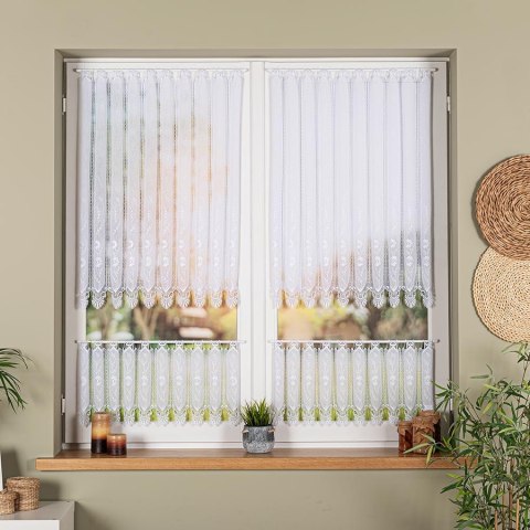 Zazdrostka haftowana panelowa na batyście, wysokość 90cm, kolor 001 biały 093003/388/001/000090/1 Zazdrostka haftowana panelowa na batyście, wysokość 90cm, kolor 001 biały 093003/388/001/000090/1