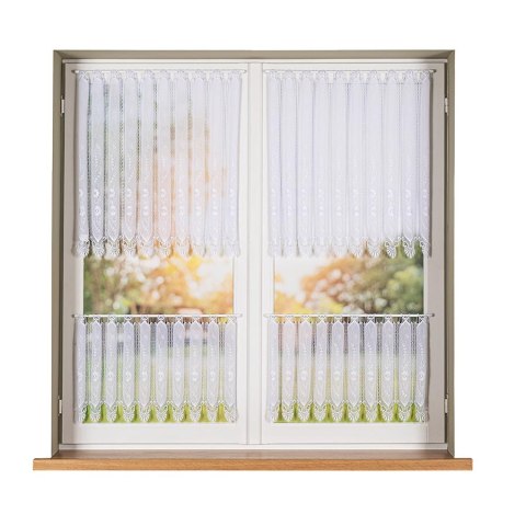 Zazdrostka haftowana panelowa na batyście, wysokość 90cm, kolor 001 biały 093003/388/001/000090/1 Zazdrostka haftowana panelowa na batyście, wysokość 90cm, kolor 001 biały 093003/388/001/000090/1