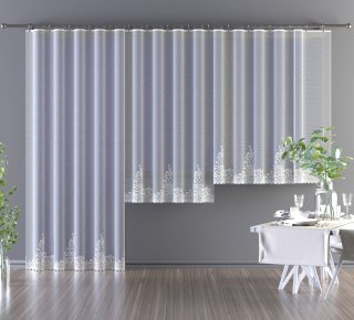 Firanka żakardowa z samym dołem, wysokość 150cm, kolor biały 001 628127/000/001/000150/1