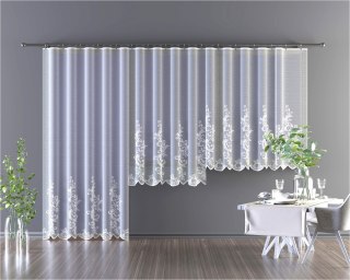 Firanka żakardowa z samym dołem, wysokość 250cm, kolor biały 001 623882/000/001/000250/1