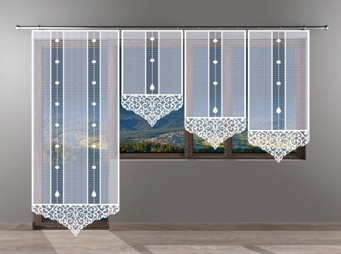 Panel żakardowy odpasowany, wysokość 230cm, kolor biały 001 133617/000/001/000230/1 Panel żakardowy odpasowany, wysokość 230cm, kolor biały 001 133617/000/001/000230/1