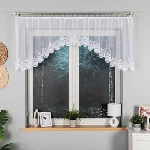ŻANETA Firanka żakardowa gotowa, szerokość 320 x wysokość 80cm, kolor 001 biały 181043/FBL/001/320080/1 ŻANETA Firanka żakardowa gotowa, szerokość 320 x wysokość 80cm, kolor 001 biały 181043/FBL/001/320080/1