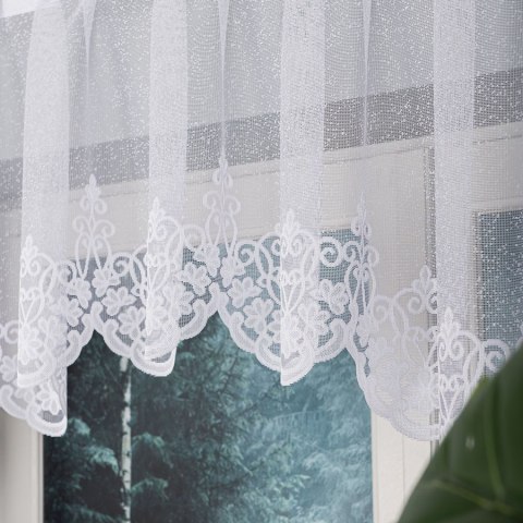 ŻANETA Firanka żakardowa gotowa, szerokość 320 x wysokość 80cm, kolor 001 biały 181043/FBL/001/320080/1 ŻANETA Firanka żakardowa gotowa, szerokość 320 x wysokość 80cm, kolor 001 biały 181043/FBL/001/320080/1