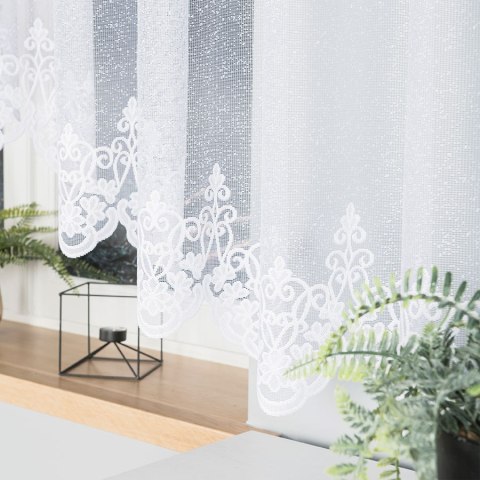 ŻANETA Firanka żakardowa gotowa, szerokość 450 x wysokość 175cm, kolor 001 biały 181043/FBL/001/450175/1 ŻANETA Firanka żakardowa gotowa, szerokość 450 x wysokość 175cm, kolor 001 biały 181043/FBL/001/450175/1