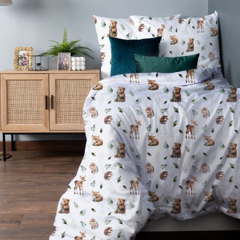 ZWIERZĘTA LEŚNE, Komplet pościeli PREMIUM z satyny bawełnianej 160x200cm, zadruk dwustronny (do wyczerpania zapasu) T20001/SAT/ ZWIERZĘTA LEŚNE, Komplet pościeli PREMIUM z satyny bawełnianej 160x200cm, zadruk dwustronny (do wyczerpania zapasu) T20001/SAT/