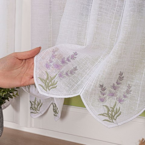 Zazdrostka haftowana panelowa na batyście, wysokość 45cm, kolor 001 biały 034826/420/001/000045/1 Zazdrostka haftowana panelowa na batyście, wysokość 45cm, kolor 001 biały 034826/420/001/000045/1