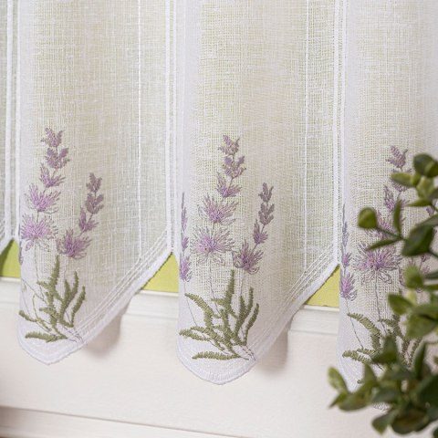 Zazdrostka haftowana panelowa na batyście, wysokość 60cm, kolor 001 biały 034826/420/001/000060/1 Zazdrostka haftowana panelowa na batyście, wysokość 60cm, kolor 001 biały 034826/420/001/000060/1