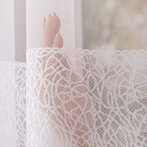 Firanka żakardowa ze wzorem pasowym, wysokość 175cm, kolor 001 biały 054526/000/001/000175/1 Firanka żakardowa ze wzorem pasowym, wysokość 175cm, kolor 001 biały 054526/000/001/000175/1