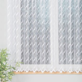 Firanka żakardowa ze wzorem po całości, wysokość 150cm, kolor 001 biały z błyskiem 628144/BIS/001/000150/1