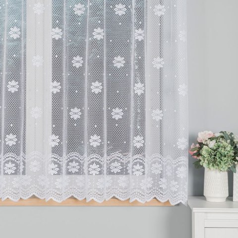 Firanka żakardowa ze wzorem po całości, wysokość 160cm, kolor 001 biały 779031/BIS/001/000160/1