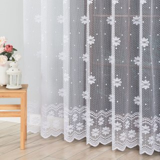 Firanka żakardowa ze wzorem po całości, wysokość 250cm, kolor 001 biały 779031/BIS/001/000250/1