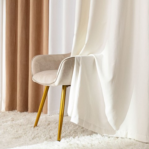 MILAS SOFT Zasłona gotowa na przelotkach, szerokość 140cm x wysokość 250cm, kolor 001 ecru MILAS1/ZGP/001/140250/1