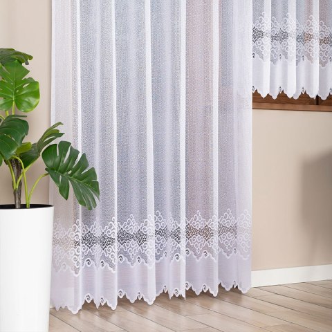 Firanka gotowa żakardowa MODESTA 250x200 cm kolor biały