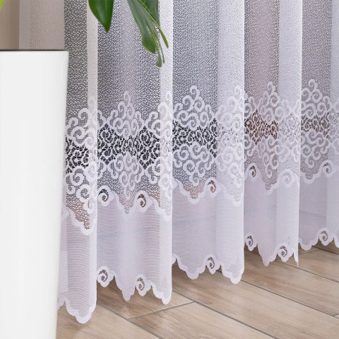 Firanka gotowa żakardowa MODESTA 250x200 cm kolor biały