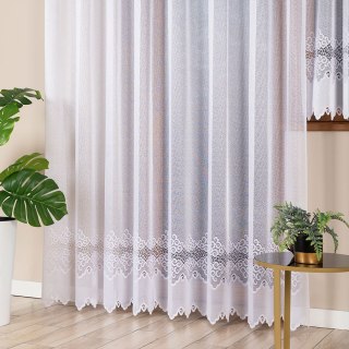 MODESTA Firanka żakardowa gotowa, szerokość 300 x wysokość 250cm, kolor 001 biały 017173/FBP/001/300250/1