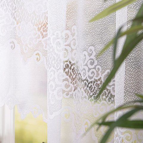 Firanka gotowa żakardowa MODESTA 160x400 cm kolor biały