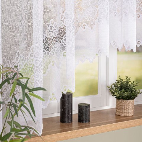 Firanka gotowa żakardowa MODESTA 160x400 cm kolor biały