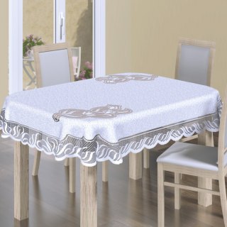 Dzianina żakardowa, wysokość 120cm, kolor biały 001 718816/000/001/000120/1