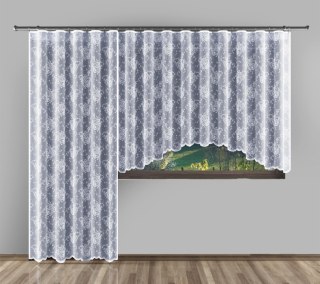 HANA Firanka żakardowa gotowa, szerokość 150 x wysokość 250cm, kolor biały 001 510090/000/001/000708/1