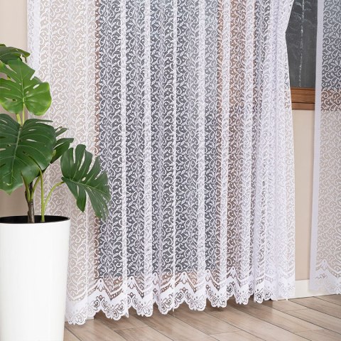 BOGUMIŁA Firanka żakardowa gotowa, szerokość 300 x wysokość 250cm, kolor 001 biały 004542/FBP/001/300250/1 BOGUMIŁA Firanka żakardowa gotowa, szerokość 300 x wysokość 250cm, kolor 001 biały 004542/FBP/001/300250/1